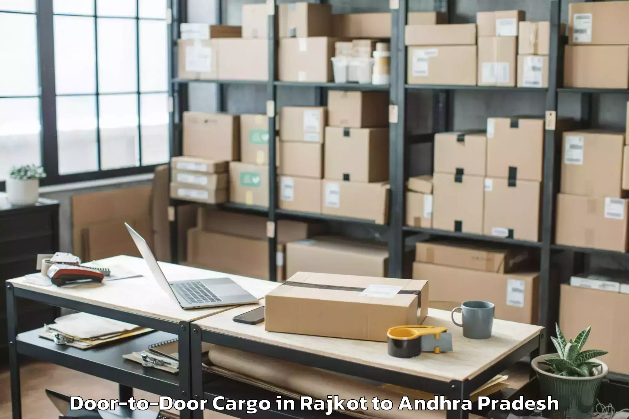 Professional Rajkot to Akividu Door To Door Cargo